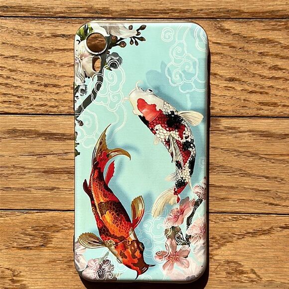 Koi Fish Japanese Art Phone Case fit for iPhone XR - Picture 1 of 7